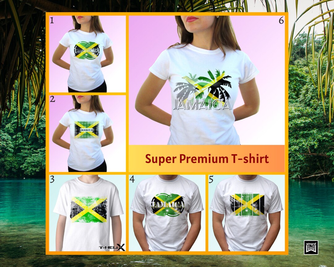 Jamaica Flag T Shirt White Top Tee Mens Womens Kids Etsy