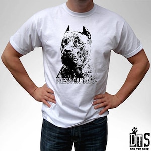 Perro De Presa Canario t shirt gift Xmas Christmas birthday present idea dog lovers art graphic design personalized custom clothing men kids