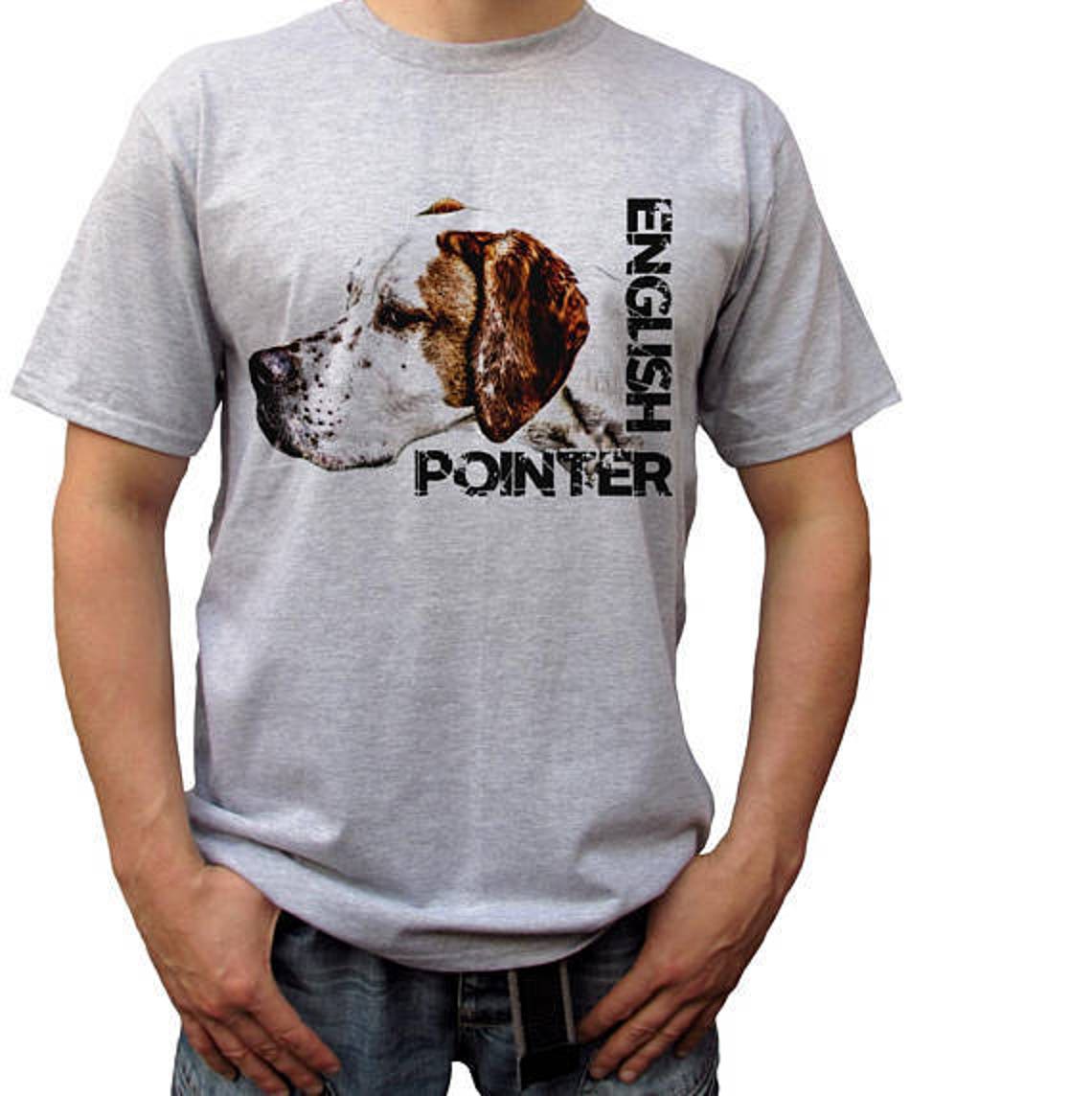 Pointer anglais gris t shirt chien top 100 ringspun coton Etsy
