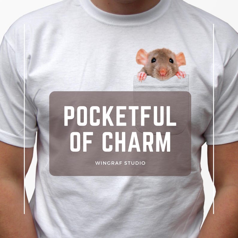 Rat t shirt no2 t shirt Christmas birthday gift cute animal print graphic tee funny wildlife unisex animal lover eco friendly cotton gifts image 3