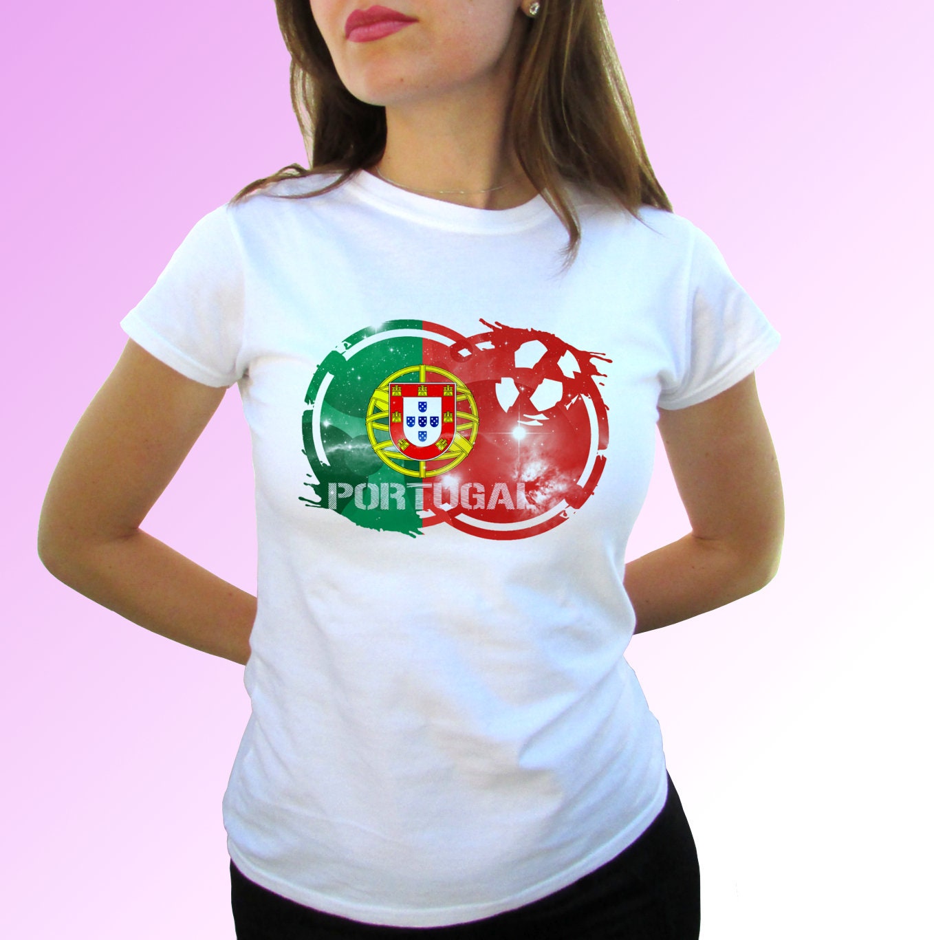 Portugal Flag White T Shirt New Design Top Short Sleeves Etsy UK
