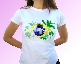 Brazil t shirt top tee Christmas Birthday Gift Custom Personalized Patriotic Fashion Art Graphic Design World Cup Sport Holiday Travel Trip