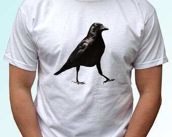 Raven t shirt top animal tee crow design art birthday gift - mens, womens, kids, baby sizes