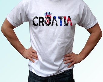 Maglietta Croazia Top Tee Natale Compleanno Regalo Personalizzato Patriottico Moda Arte Grafica Design Coppa del Mondo Sport Vacanza Viaggio