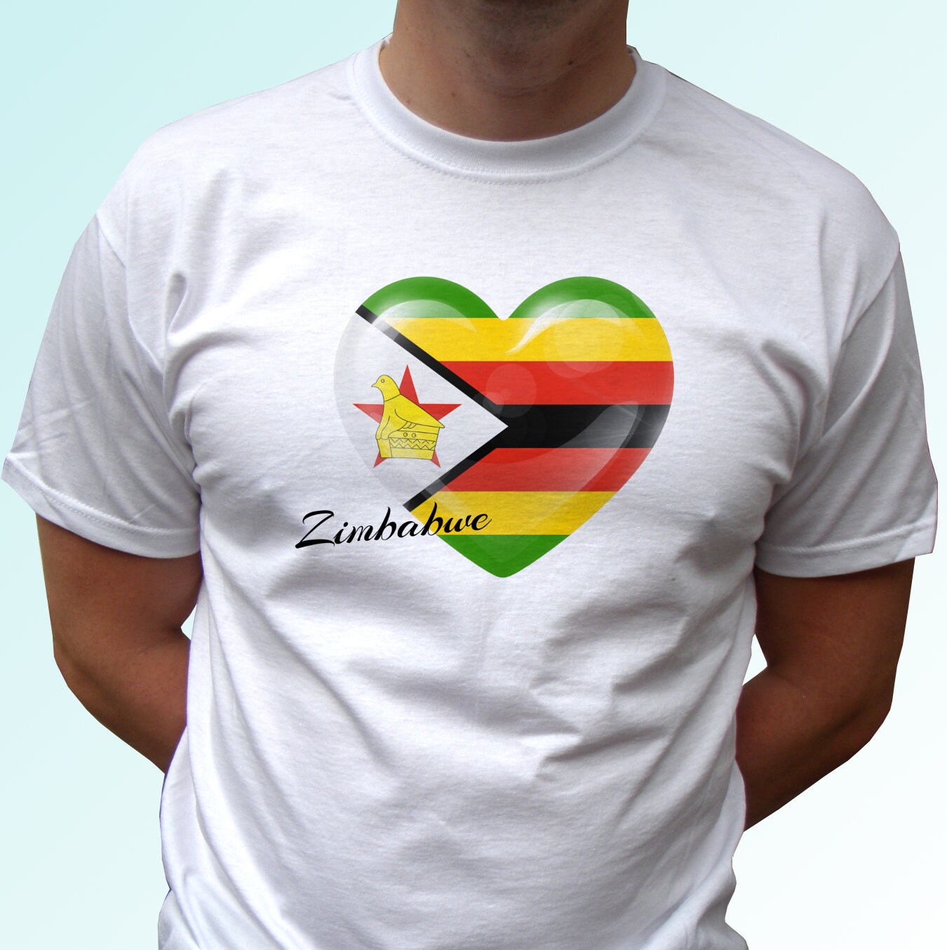 Round grunge flag of Zimbabwe with splashes in flag color. 20254628