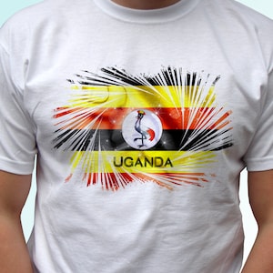 Camiseta Uganda camiseta top camiseta presente de aniversário de Natal personalizado personalizado patriótico moda arte design gráfico copa do mundo esporte férias viagem viagem