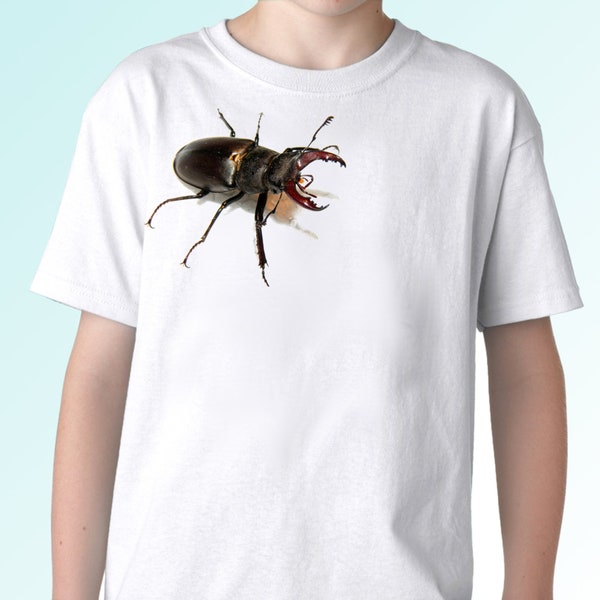 Beetle white t shirt top tee design art - mens, womens, kids, baby sizes