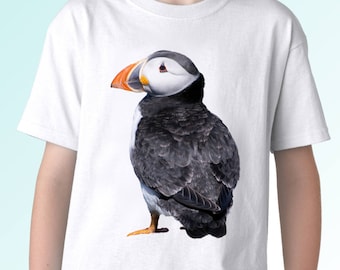 Puffin t shirt top tee design art birthday gift - mens, womens, kids, baby sizes