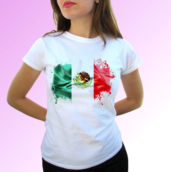 Bangladesh Puede soportar Represalias Bandera de México camiseta blanca top mangas cortas Hombres - Etsy España