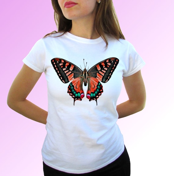 Witte vlinder T shirt T shirt designkunst heren dames kinder en babymaten Etsy Nederland