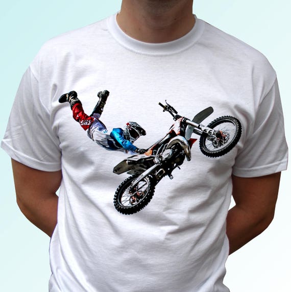 Freestyle Motocross blanc t-shirt haut tee manches courtes hommes
