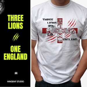 Maglietta con scritta "Tre Leoni" in Inghilterra, regalo di compleanno, Natale, rugby, leonesse, calcio, cricket, grafica, abbigliamento uomo donna bambino 2024