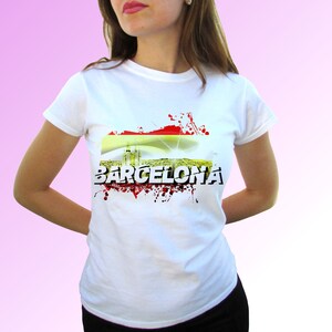 Barcelona t shirt top tee Christmas Birthday Gift Custom Personalized Patriotic Fashion Art Graphic Design World Cup Sport Holiday Travel