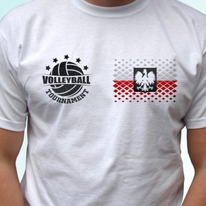 Polska siatkowka koszulka Poland t shirt volleyball tournament t shirt top tee Christmas Birthday Gift Custom Personalized World Cup Sport