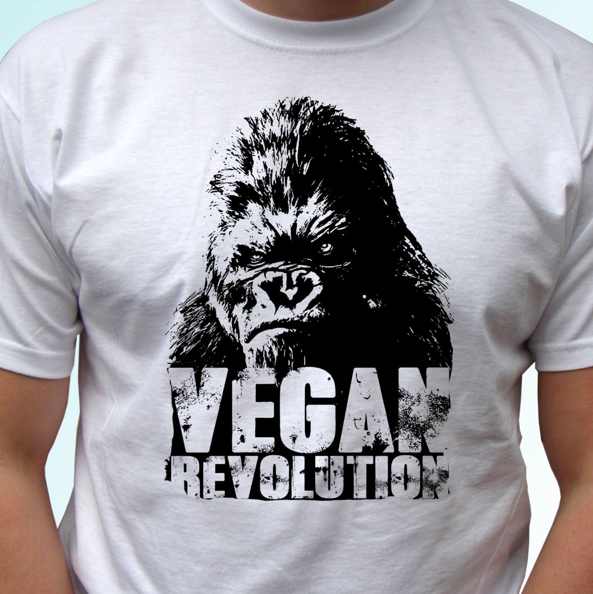 Discover Camiseta Gorilla Vegano Vintage para Hombre Mujer
