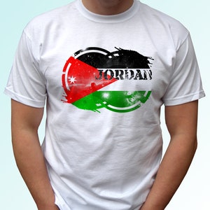 Jordan flag white t shirt top short sleeves - Mens, Womens, Kids, Baby - All Sizes!