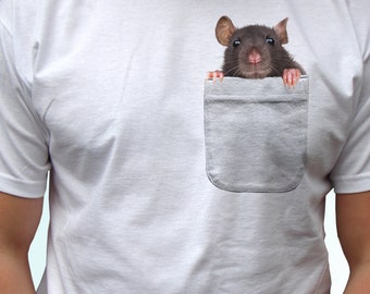 Rat t shirt no1 top tee graphic pocket design art birthday gift - mens, womens, kids