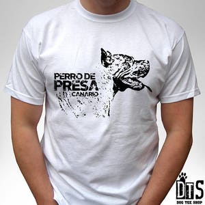 Perro De Presa Canario t shirt gift Xmas Christmas birthday present idea dog lovers art graphic design personalized custom clothing men kid