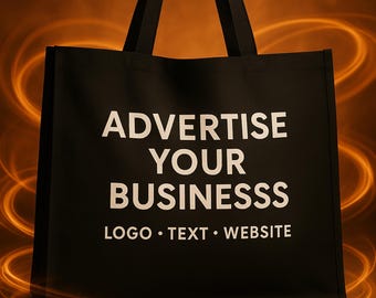 Custom Logo Tote Bag Personalized LARGE CANVAS Premium Shopper, Small Business Packaging Branded Event Gift Bag Eco Reusable Tote Market Bag