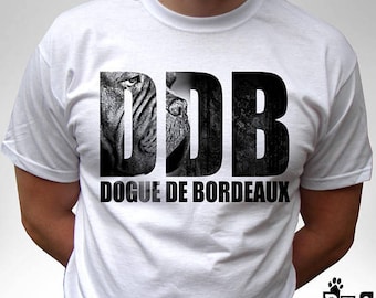 Dogue De Bordeaux t shirt gift Xmas Christmas birthday present ideas dog lovers printed art graphic design personalized custom mens clothing