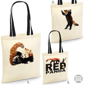 Roter Panda Einkaufstasche Weihnachten Geburtstag Geschenk Mode Lustiges Design Umweltfreundliche Handtasche Urlaub Reisen Tiere Liebhaber Vegan Natur Tierrechte