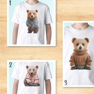 Bear animal print gifts t shirt Christmas birthday gift cute art graphic tee funny portraits wildlife unisex animal lover pet eco friendly