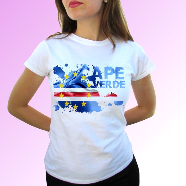 Cape Verde t shirt flag top tee short sleeves birthday gift - Mens, Womens, Kids, Baby - All Sizes!