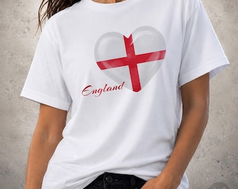 Camiseta de Inglaterra, camiseta para aficionados ingleses, regalo para seguidores del fútbol, unisex, ropa de calle, día del partido, diseño gráfico de leones, bandera cruzada, torneo mundial 2026