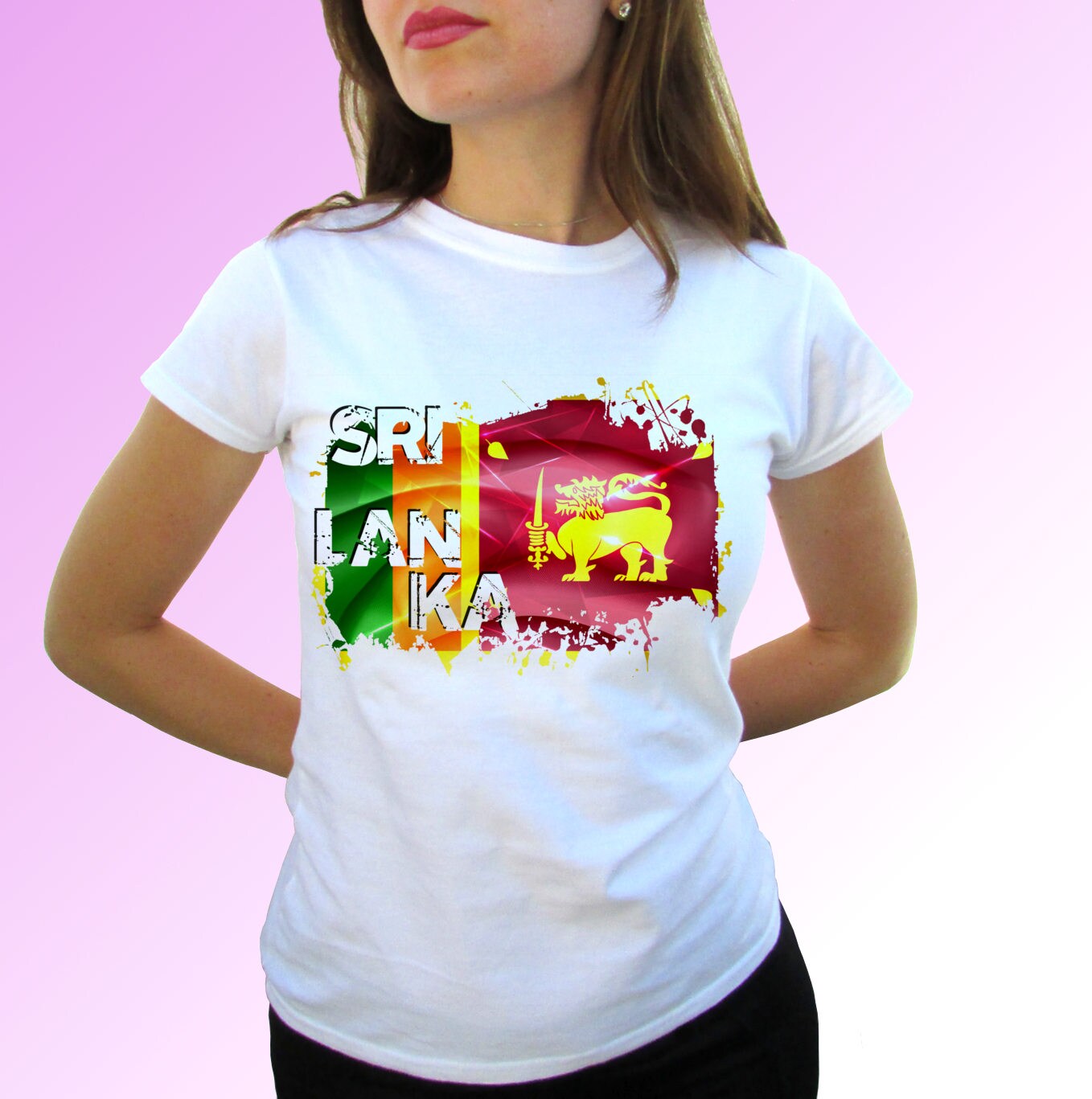 Sri Lanka White T Shirt Top Short Sleeves Mens Womens Etsy Israel