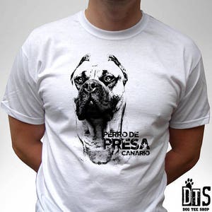 Perro De Presa Canario t shirt top tee gift Xmas Christmas birthday present idea dog lovers art graphic design personalized custom clothing