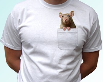 Rat t shirt no9 top tee pocket graphic design art birthday gift - mens, womens, kids