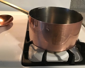 Large copper sauce pan, Revere Centennial Line