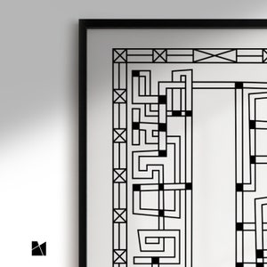 Printable Wall Art, Art & Collectibles, Printable Mazes, Black and White Wall Art, Printable Poster Home and Office Decor, Pipeline image 5