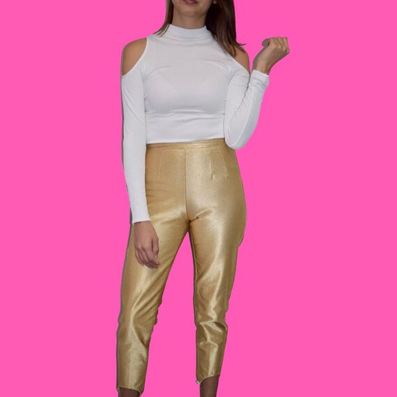 80’s gold stirrup pants