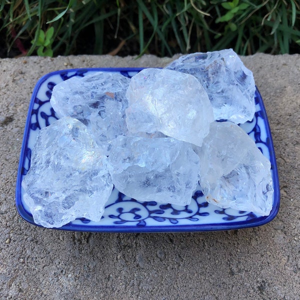 Clear Quartz Natural Raw Rough Chunk - Crystal Decor and Healing