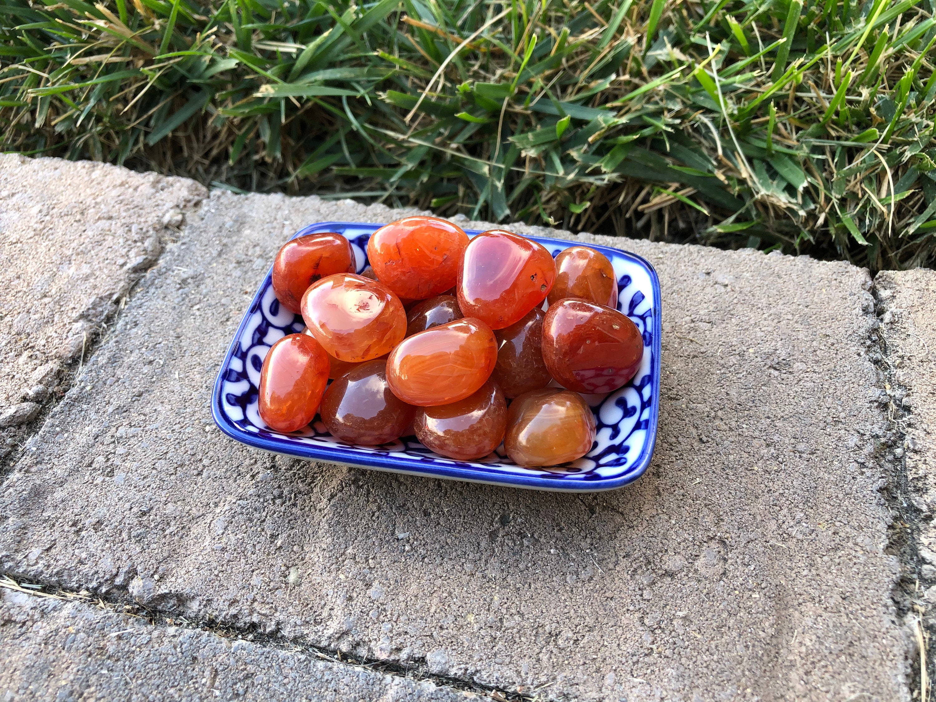 Carnelian Tumbled Stone - Crystal Decor and Healing