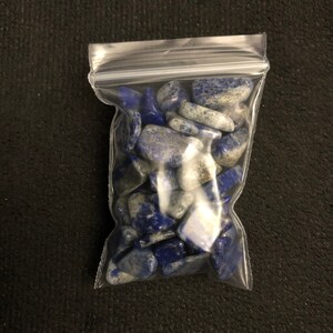 Lapis Lazuli Semi Tumbled Chips - One Ounce Package - Crystal Decor and Healing