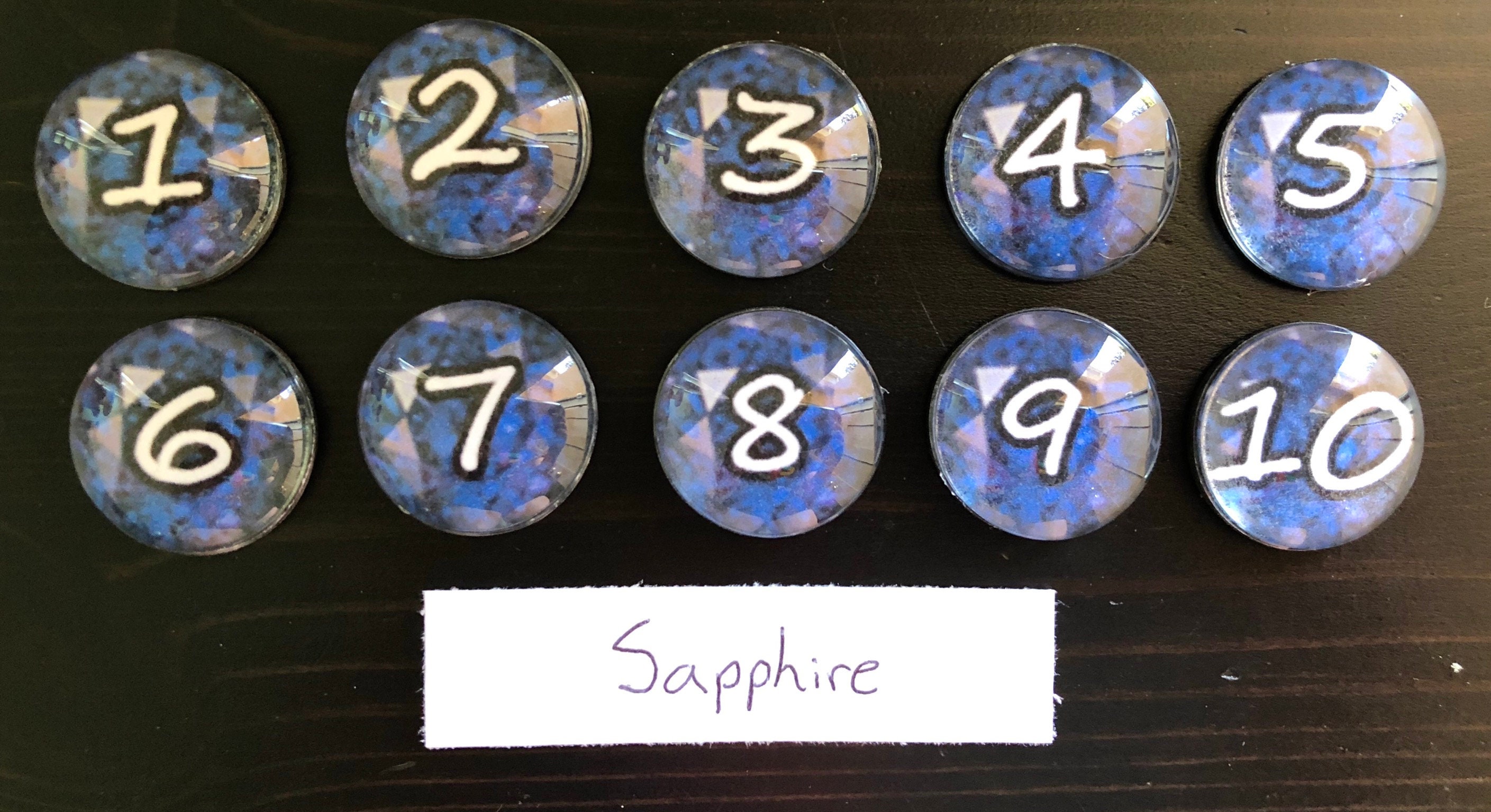 Numbered Tokens Set 1 Diameter Dungeons and Dragons Etsy