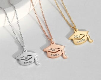 Personalized Class of 2026 Graduation Necklace,Grad Name Necklace,Personalized Necklace,Graduation Gift, Custom Grad Necklace