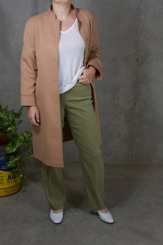 vintage 1970s light coat / dusty rose / blush / co