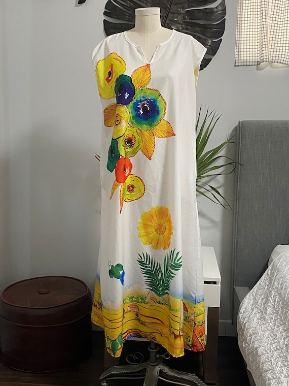 Vintage 70’s Handmade Kaftan Maxi Dress