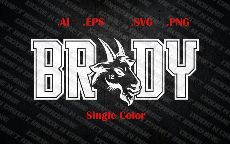 Tom Brady GOAT svg | Etsy