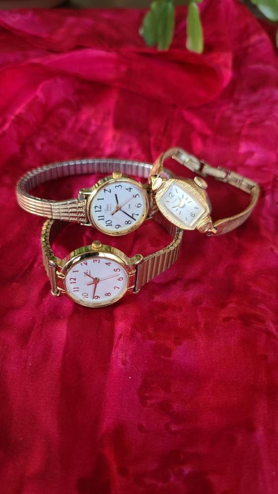 3 Timex Vintage Ladies Women's Wrist Watches Etsy