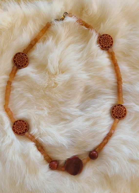 Aztec beaded shop necklace
