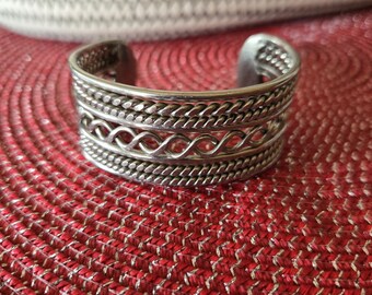 Silver cuff bracelet