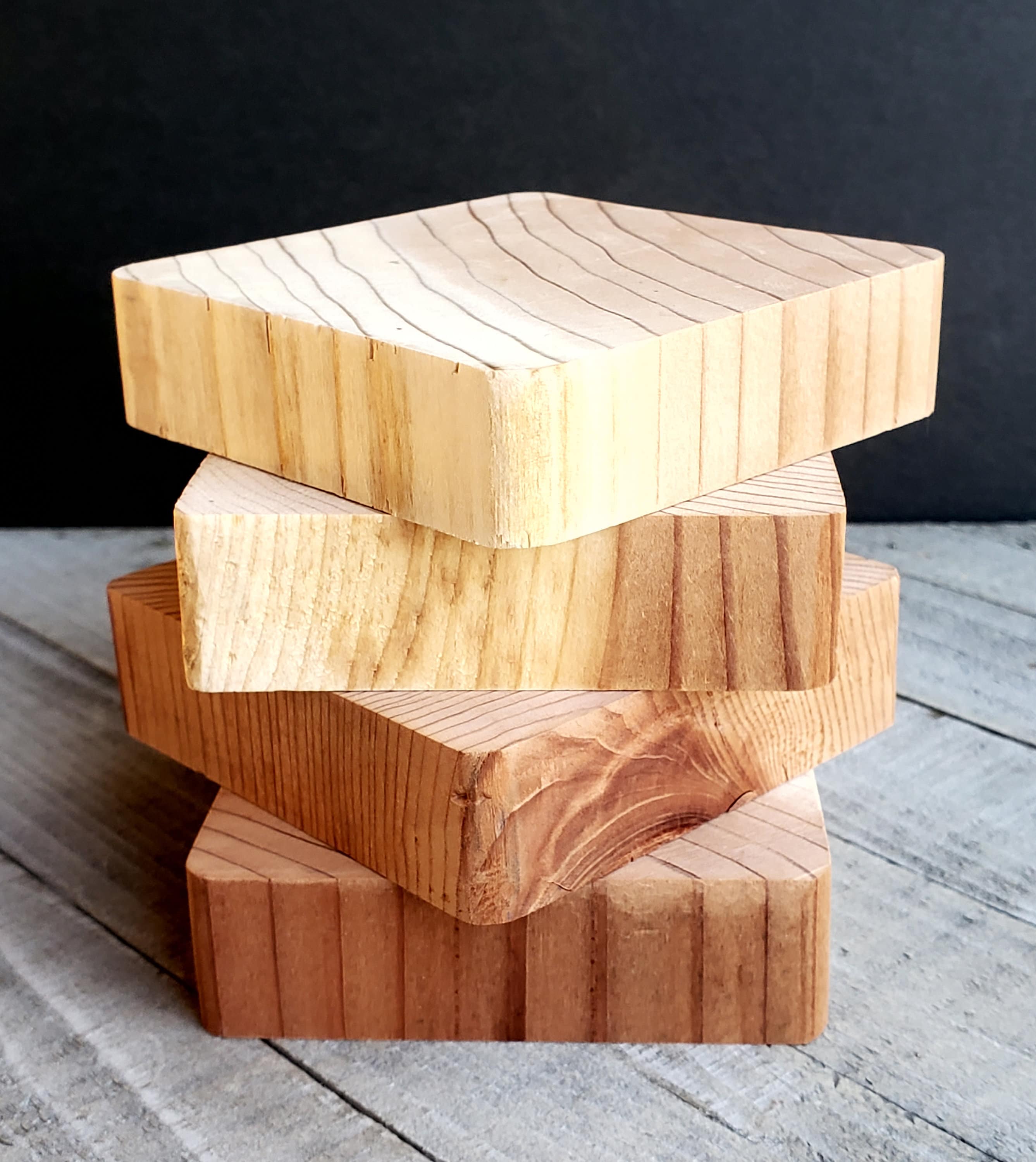 Wooden Cubes, 1.5 inch Natural Wood Blocks, 10pcs Unfinished Square Blocks with Rounded Corners for Crafts, Alphabet Blocks, Number Cubes or Puzzles