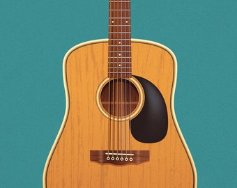 Acoustic Guitar Poster - Downloadable Print