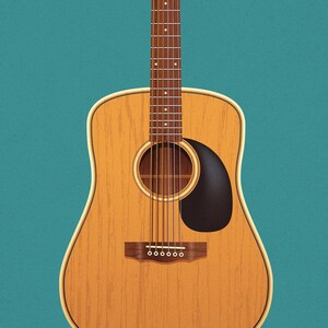 Acoustic Guitar Poster - Downloadable Print
