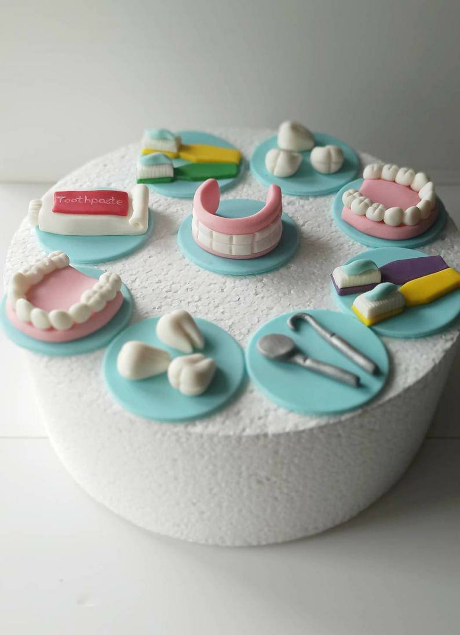 Dentist Cupcake Toppers Edible FONDANT 9 Psc Etsy