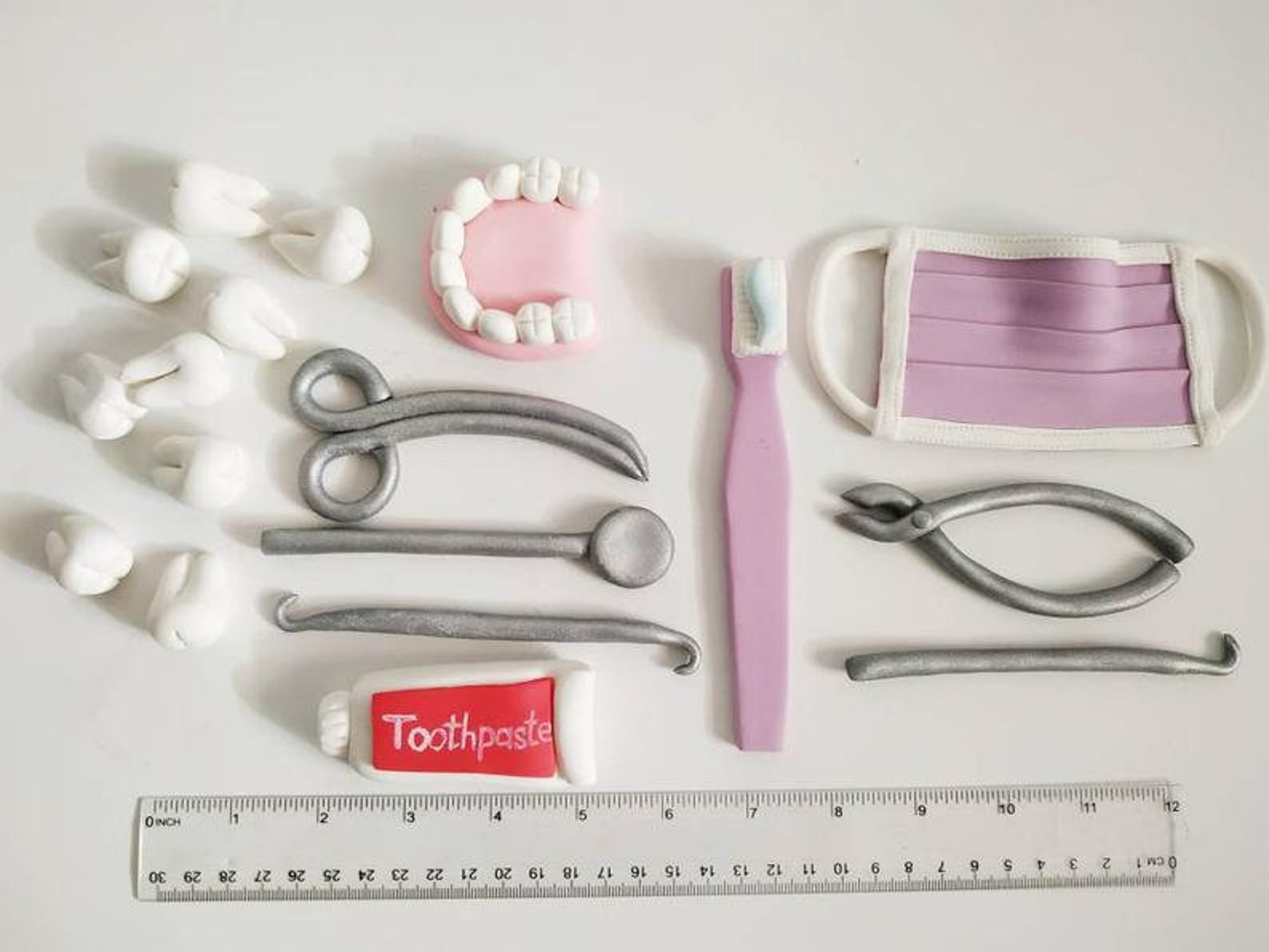 Medical Doctor Dentist 18pcs fondant cake toppers. Dentist Etsy